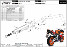 Mivv Suono RVS Black Slip-on Einddemper met E-keur HONDA CBR 600 RR 2007 > 2012