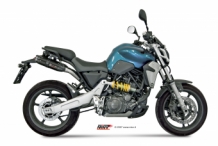 Mivv Suono RVS Black Slip-on Dubbele Einddemper (L+R) met E-keur Yamaha MT-03 660 2006 > 2014