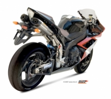 Mivv Suono Full Titanium met Carbon Endcaps Dubbele Slip-on Einddemper (L+R) met E-keur Yamaha YZF 1000 R1 2007 > 2008