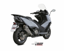 Mivv Delta Race RVS Black Slip-on Einddemper met E-keur Euro4 Kymco AK550 2017 > 2020