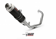 Mivv GP RVS Black Compleet Uitlaatsysteem met E-keur YAMAHA YZF R125 2008 > 2013