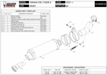 Mivv GP Titanium Slip-on Einddemper met E-keur YAMAHA FZ8 / FAZER 8 2010 > 2016