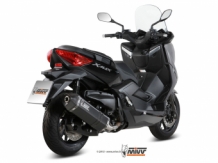 Mivv Speed Edge RVS Black Slip-on Einddemper met E-keur YAMAHA X-MAX 400 2013 > 2016