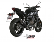 Mivv Delta Race RVS Black High Version Compleet Uitlaatsysteem met E-keur Yamaha MT07 2014 > 2020