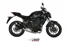 Mivv Delta Race RVS Black High Version Compleet Uitlaatsysteem met E-keur Yamaha MT07 2014 > 2020
