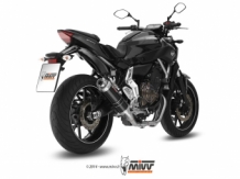 Mivv GP RVS Black Compleet Uitlaatsysteem met E-keur YAMAHA MT-07 2014 > 2020