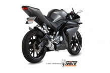 Mivv Suono RVS met Carbon Cap Compleet 1in1 Uitlaatsysteem YAMAHA YZF R125 2014 > 2018