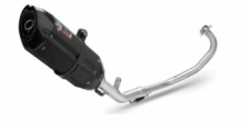 Mivv Suono RVS Black Compleet 1in1 Uitlaatsysteem met E-keur YAMAHA YZF R125 2014 > 2018