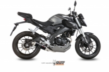 Mivv GP RVS Black Compleet Uitlaatsysteem met E-keur YAMAHA MT-125 2015 > 2019