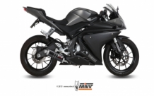 Mivv GP RVS Black Compleet Uitlaatsysteem met E-keur YAMAHA YZF R125 2014 > 2018