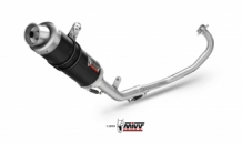 Mivv GP RVS Black Compleet Uitlaatsysteem met E-keur YAMAHA YZF R125 2014 > 2018
