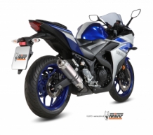 Mivv GP Titanium Slip-on Einddemper met E-keur Yamaha YZF R3 2015 > 2020