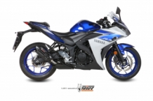 Mivv Suono RVS Black Slip-on Einddemper met E-keur Yamaha YZF R3 2015 > 2020