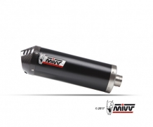 Mivv Oval RVS Black met carbon Endcap Compleet Uitlaatsysteem met Euro4 Keuring Yamaha T-Max 530 2017 2019