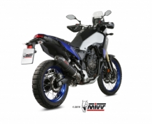 Mivv Oval Carbon met Carbon Endcap Einddemper met E-keur Yamaha Tenere 700 2019 > 2021