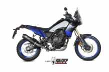 Mivv Oval Carbon met Carbon Endcap Einddemper met E-keur Yamaha Tenere 700 2019 > 2021