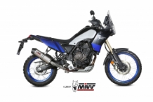 Mivv Oval Titanium met Carbon endcap Einddemper met Euro4 Keuring Yamaha Tenere 700 2019 > 2020