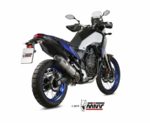 Mivv Oval Titanium met Carbon endcap Einddemper met Euro4 Keuring Yamaha Tenere 700 2019 > 2020