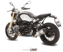 Mivv Speed Edge RVS met Carbon Endcap Slip-on Einddemper met E-keur Euro3 en Euro4 BMW R NINE T 2014 2019