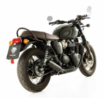 Remus Tapered Steel Black Dubbele Einddemper (R+L)  met E-keur Triumph Bonneville T120 2016 2020