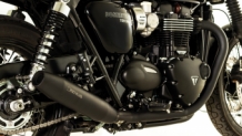 Remus Tapered Steel Black Dubbele Einddemper (R+L)  met E-keur Triumph Bonneville T120 2016 2020