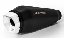 Remus RS RVS Black met Aluminium Endcap Einddemper met E-keur incl. Kat. Vespa GTS / Super 300 HPE 2019 > 2020