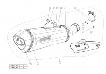 Akrapovic Slip-On Line Titanium Black Einddemper met E-keur BMW R 1200 R 2015 > 2018