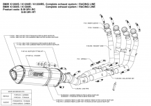 Akrapovic Racing Line Carbon Compleet Uitlaatsysteem zonder E-keur BMW K1200 S / R 2005 > 2008