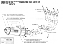 Akrapovic Racing Line Carbon Compleet Uitlaatsysteem zonder E-keur BMW K1300 S / R 2009 > 2015