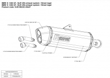 Akrapovic Slip-on Line Titanium Einddemper met E-keur  BMW K1200GT 2006 > 2008