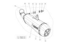 Akrapovic Slip-on Line Titanium Black Einddemper met E-keur BMW F 800 GT 2013-2019