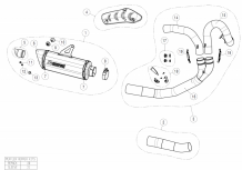Akrapovic Slip-on Line Titanium zonder E-keur Ducati Monster 821 2017 2020