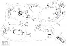 Akrapovic Slip-on Line Titanium Black zonder E-keur Ducati Monster 797 2017 2020
