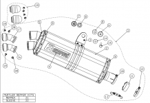 Akrapovic Slip-on Line Titanium Einddemper zonder E-keur Honda CRF1000L Africa Twin 2016 2019