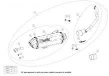 Akrapovic Racing Line RVS Compleet Systeem met E-keur Honda SH 125i 2013-2016