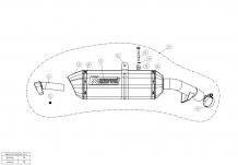 Akrapovic Slip-on Line Titanium met E-keur Honda Crossrunner 2015-2016