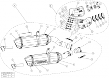 Akrapovic Slip-On Line Carbon Set met E-keur Kawasaki Z1000 2014 2016