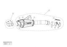 Akrapovic Slip-On Line Titanium Short zonder E-keur Kawasaki Z900 2017 2019