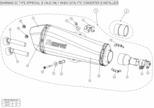 Akrapovic Slip-on Line RVS Black met E-keur Piaggio MP3 500 2008-2016