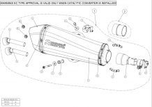 Akrapovic Slip-on Line RVS Black met E-keur Piaggio MP3 400 2008-2013