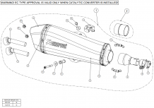 Akrapovic Slip-on Line RVS Black met E-keur Peugeot Satelis 400 2008-2011