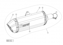 Akrapovic Slip-on Line Titanium met Euro4 Keuring Suzuki V-Strom 1000 2014 2019