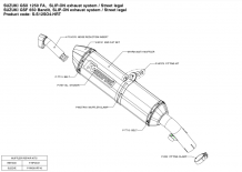 Akrapovic Slip-on Line Titanium met E-keur Suzuki GSF 650 Bandit 2009-2015