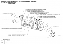 Akrapovic Slip-on Line Carbon Set met E-keur Suzuki GSX-R 1300 Hayabusa 2008-2016