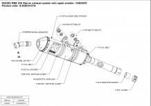 Akrapovic Slip-on Line Titanium zonder E-keur Suzuki RM-Z 250 2010-2016