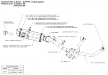 Akrapovic Slip-on Line Titanium zonder E-keur Suzuki V-Strom 650 2004-2011