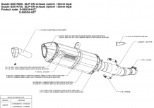 Akrapovic Slip-on Line Carbon met E-keur Suzuki GSX 600 R 2008-2010
