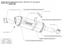 Akrapovic Slip-on Line met E-keur Carbon Suzuki GSR 750 2011-2016
