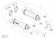 Akrapovic Slip-on Line Titanium Einddemper Set met EURO4 Keuring Yamaha FJR 1300 2013-2020