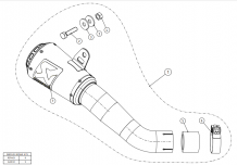 Akrapovic Slip-on Line RVS zonder E-keur Yamaha MT03 2016-2019